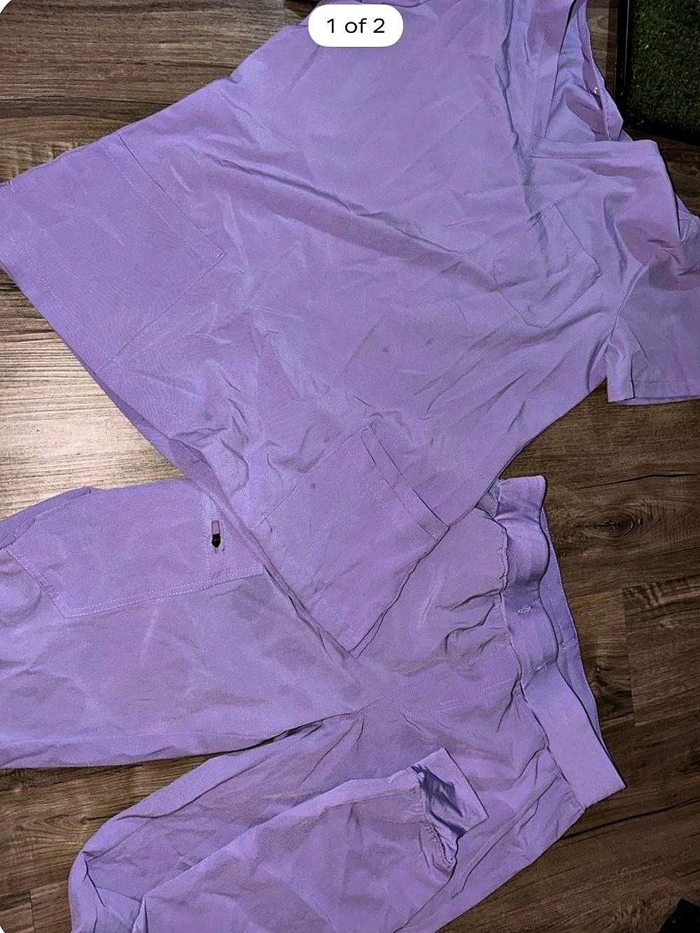 Purple nursing scrubs